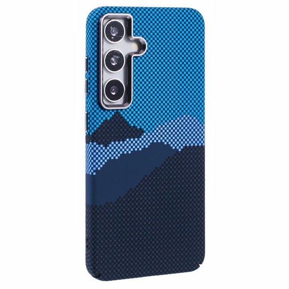 Carcasa pentru Samsung S25+ Plus, Carbon Fiber MagSafe, albastru / albastru marin