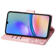 Cu clapetă pentru Samsung Galaxy A05s, Butterfly, violet