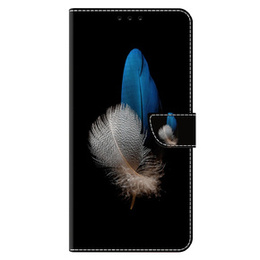 Cu clapetă pentru Xiaomi Redmi Note 12 4G, Wallet, feathers, negru