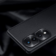 Husă din piele pentru Honor 70 5G, leather hybrid, negru