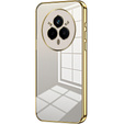Carcasa pentru Realme 14 Pro+ 5G, Electroplating Frame, transparent / auriu