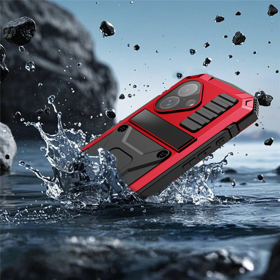 Husă R-JUST cu suport și sticlă încorporată pentru iPhone 17