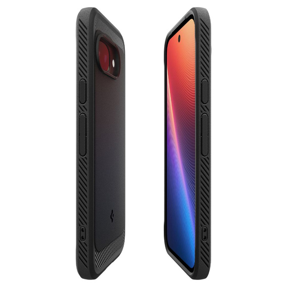 Carcasa Spigen pentru Google Pixel 9A, Rugged Armor MagSafe, negru + Tempered Glass 9H
