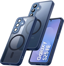 Carcasă Matt pentru iPhone 17 Pro, pentru MagSafe, albastru translucid