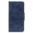 Cu clapetă pentru Samsung Galaxy S25 Edge, Crazy Horse Wallet, albastru