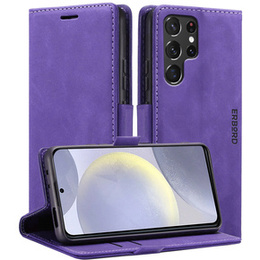 Husă pentru Samsung Galaxy S24 Ultra, ERBORD Vintage, portofel cu clapetă, violet