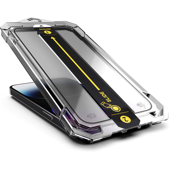 2x Sticlă temperată pentru iPhone 14 Pro, ERBORD Easy App Full Screen Protector
