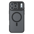 Husă mată pentru iPhone 17 Pro Max, pentru Magsafe, negru mat