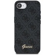 GUESS Huse pentru iPhone 16E, 4G Metal Gold Logo, negru