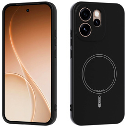 Husă din silicon Lite pentru MagSafe pentru Oppo Reno 15 Pro, negru