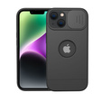 Husă ERBORD MagSafe Cam Slider, negru + sticlă pentru ecran pentru iPhone 13 / iPhone 14