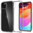 Carcasa Spigen pentru iPhone 15, Ultra Hybrid, transparentă + sticlă temperată 9H