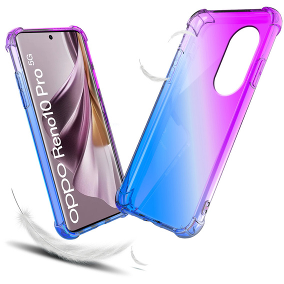 Husa pentru Oppo Reno 10 / 10 Pro, Gradient Dropproof, Violet / albastru