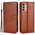 Cu clapetă pentru Motorola Moto G42 4G, Crazy Horse Wallet, maro