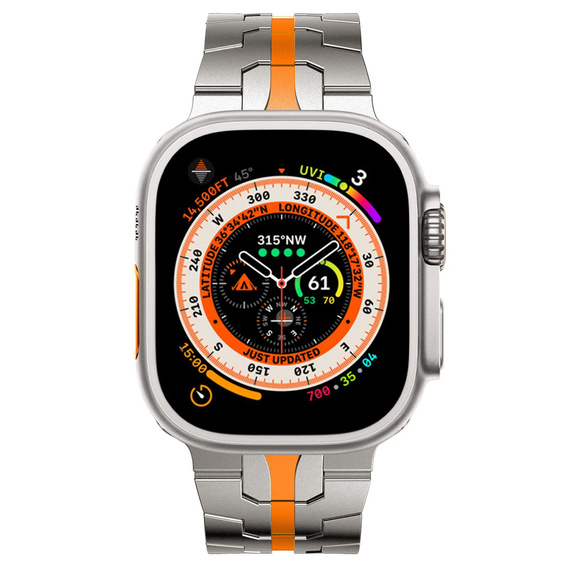 Pasek Bransoleta do Apple Watch 1/2/3/4/5/6/7/8/SE/ULTRA 42/44/45/49MM, Srebrna