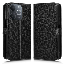 Husa cu clapetă pentru Realme Note 70T 4G, Wallet Rhombus, negru