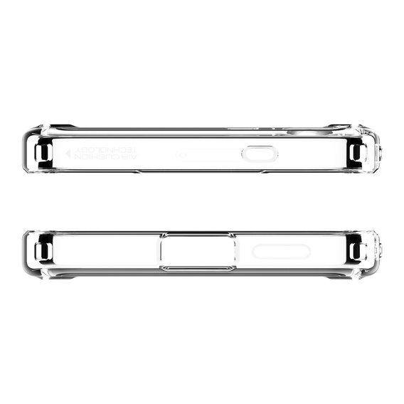 Carcasă MagSafe Spigen pentru Samsung Galaxy S25+ Plus, Ultra Hybrid, transparent / alb + 9H Tempered Glass