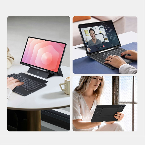 Husă pentru tastatură Dux Ducis seria DK pentru Samsung Galaxy Tab S11 Ultra, negru