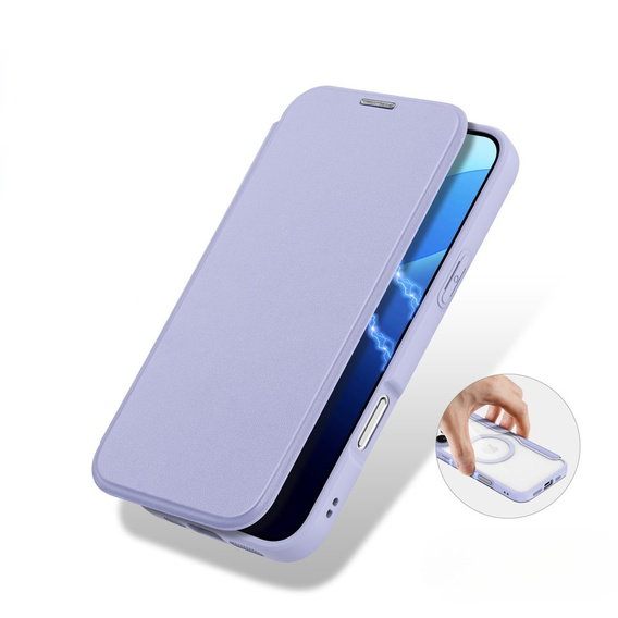 Dux Ducis Huse pentru iPhone 16 Pro Max, Skin X Pro, MagSafe, violet
