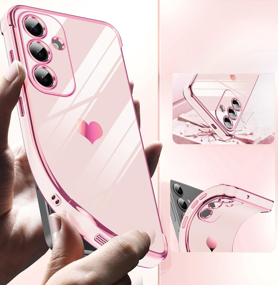 Huse pentru Samsung Galaxy S25 FE, Electro heart, roz rose gold