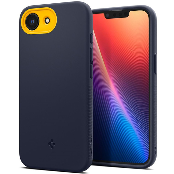 Carcasă Spigen pentru iPhone 16E, Nano Pop MagSafe, albastru închis + sticlă temperată 9H