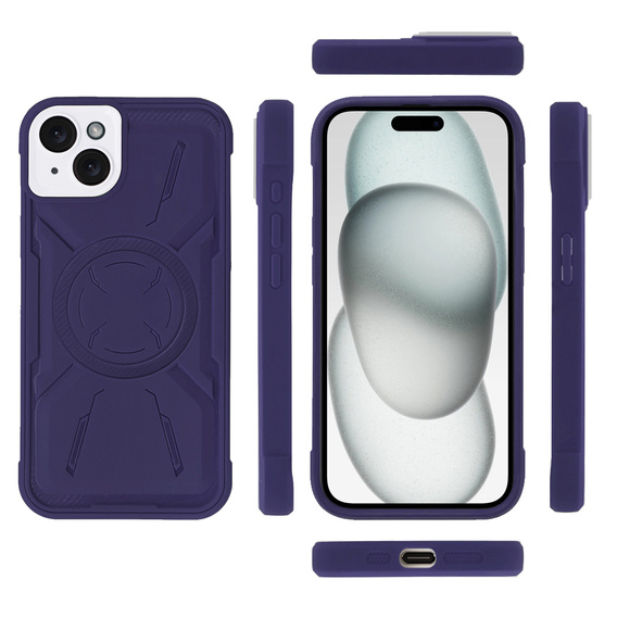 Husă pentru iPhone 15 Plus, ERBORD Armor Mag, violet