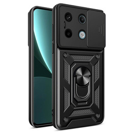 Husă blindată pentru Xiaomi Redmi Note 13 Pro 5G, CamShield Slide, negru