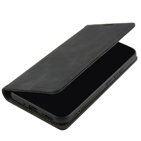 Husă pentru Samsung Galaxy A54, ERBORD Vintage, portofel cu clapetă, negru