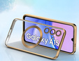 Husă pentru Samsung Galaxy A15 4G/5G, Electro MagSafe, de aur + Sticlă pentru ecran