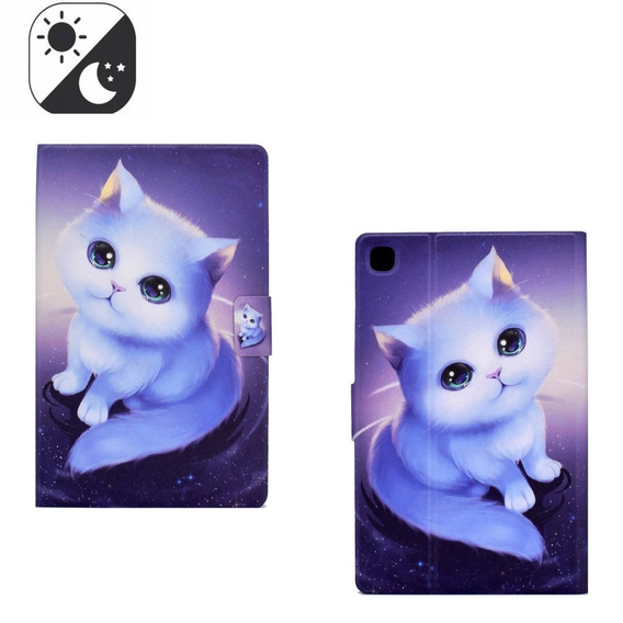 Husă pentru Samsung Galaxy Tab A7 Lite, cu clapetă, cat
