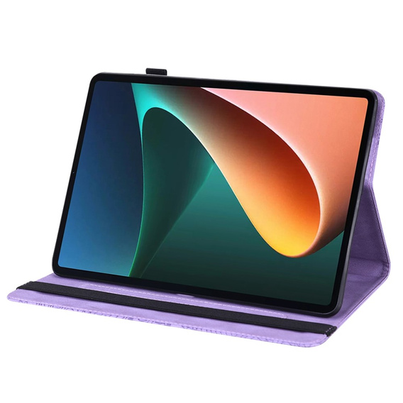 Husă cu clapetă pentru Lenovo Tab M10 Plus 10.6 Gen 3 TB-125F TB-128F, flower, violet