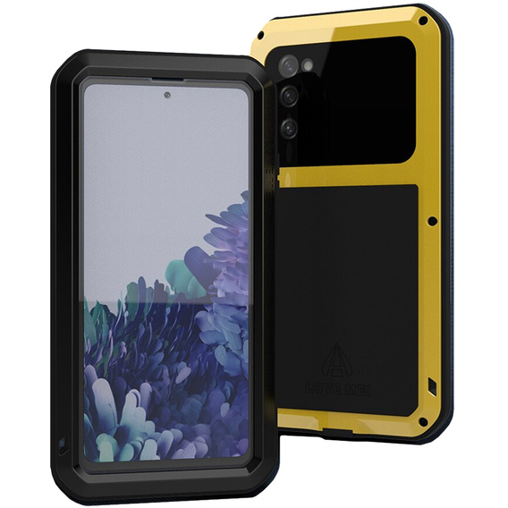 Love Mei Huse pentru Samsung Galaxy S20 FE 4G/5G, armored with glass, galben