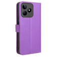 Cu clapetă pentru Realme Note 50, Wallet Smart Magnet, violet