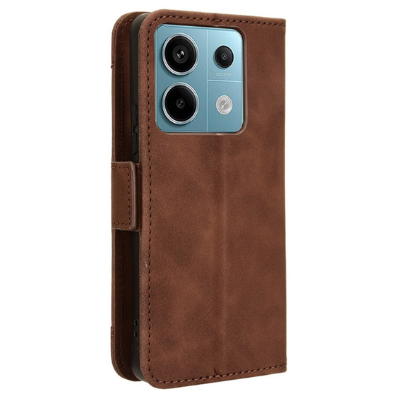 Cu clapetă pentru Xiaomi Redmi Note 13 Pro 5G, Card Slot, maro