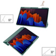 Husă pentru Samsung Galaxy Tab S7 Plus / Tab S7 FE, Smartcase Hybrid, cu spațiu pentru stylus, verde