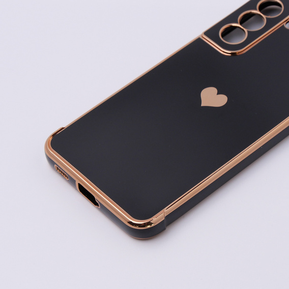 Huse pentru Samsung Galaxy S21 FE, Electro heart, negru