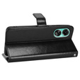 Cu clapetă pentru Oppo A98 5G, Crazy Horse Wallet, negru
