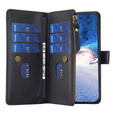 Cu clapetă pentru Samsung Galaxy A25 5G, Wallet Zipper Pocket, negru