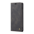 Husa CASEME pentru Samsung Galaxy S10 Plus, Leather Wallet Case, negru