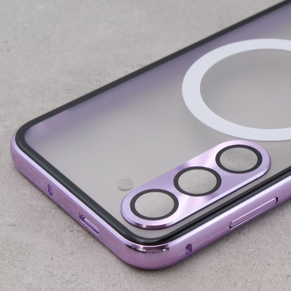 Carcasa Magnetic Dual Glass MagSafe pentru Samsung Galaxy S23, violet