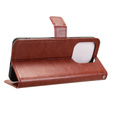 Cu clapetă pentru Xiaomi Redmi Note 14 4G, Crazy Horse Wallet, maro