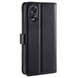 Cu clapetă pentru Oppo A38 / A18 4G, Wallet Zipper Pocket, negru