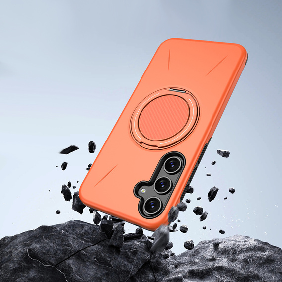 Husă MagSafe cu suport pentru Samsung Galaxy A57 5G, portocaliu