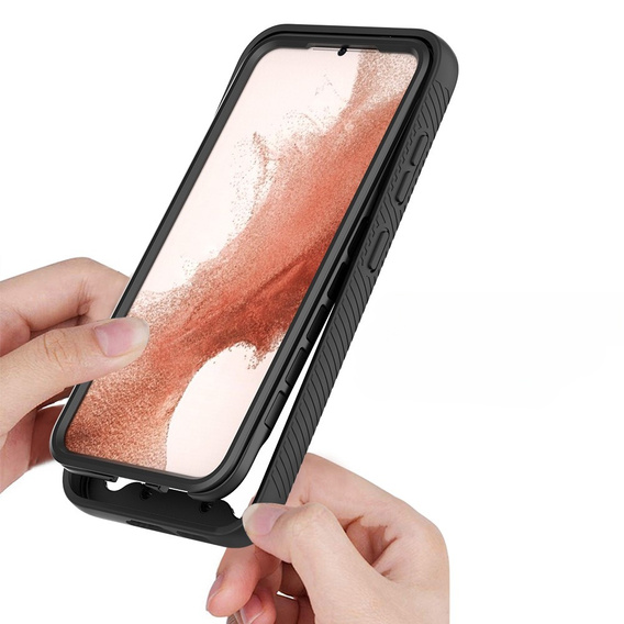 Carcasă pentru Samsung Galaxy S23, Shockproof, cu folie, negru