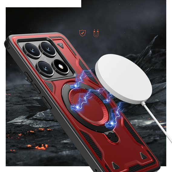 Carcasă pentru Xiaomi 14T, Military MagSafe, roșu