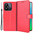 Cu clapetă pentru Xiaomi Redmi 12C, Crazy Horse Wallet, roșu