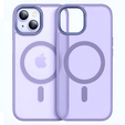 Husă pentru iPhone 13, pentru MagSafe, ERBORD Matt Case, violet + sticlă pentru ecran