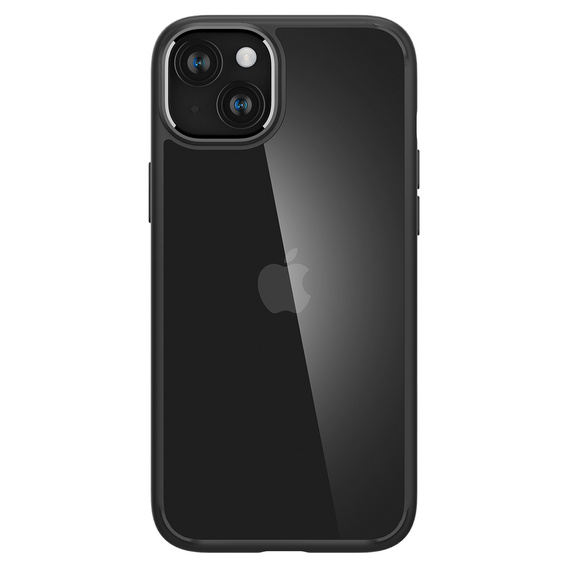 Carcasa Spigen pentru iPhone 15, Ultra Hybrid, negru + sticlă temperată 9H