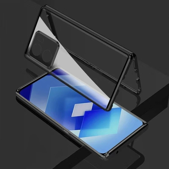 Husa pentru Xiaomi Poco X7 Pro 5G, Magnetic Dual Glass, negru