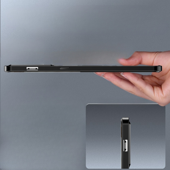 Carcasă de protecție pentru camera foto pentru OnePlus 11 5G, CamShield MagSafe, transparent / negru